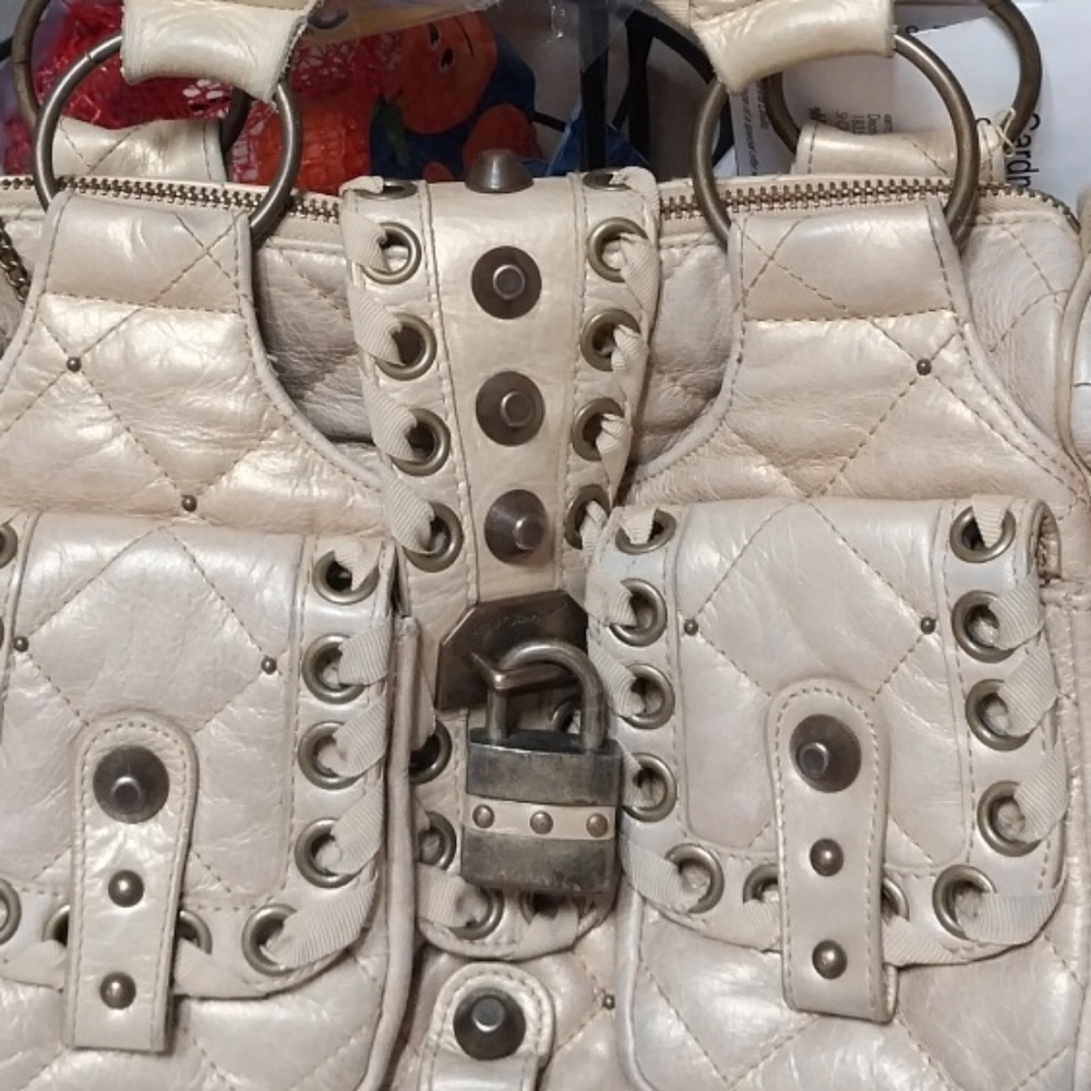 Vintage Betsey Johnson Quilted Satchel Bag **price firm** - Picture 3 of 5
